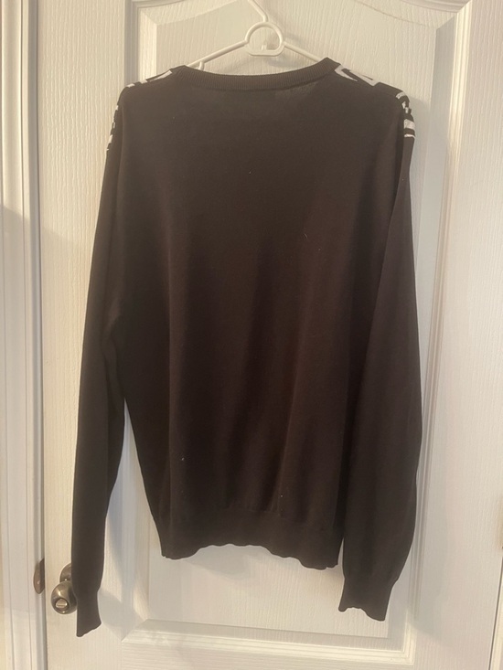 Versace Black and White Medusa Motif Crewneck Sweater - Picture 2 of 3